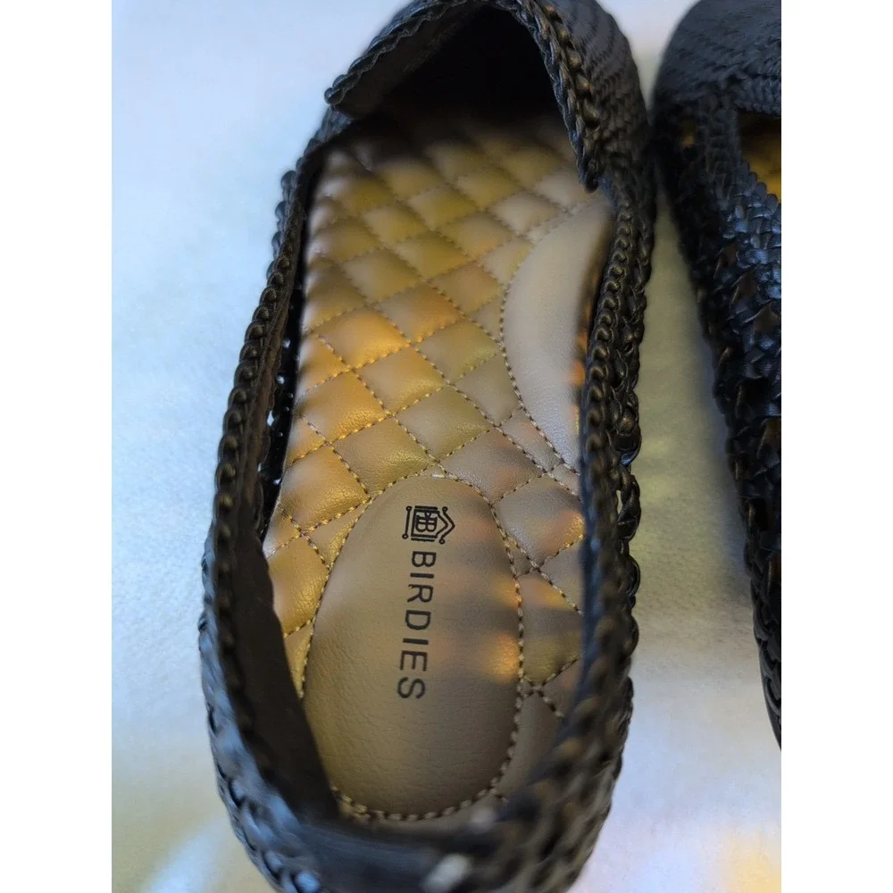 Birdies 7.5 Starling Black Woven Loafers